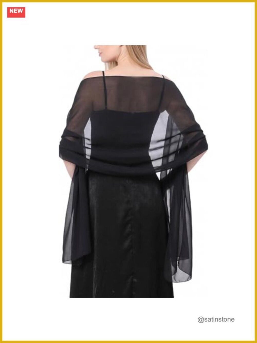 Sheer Chiffon Shawl Wrap for Evening Dresses & Weddings
